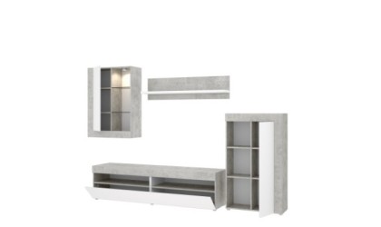Mueble de comedor moderno con vitrina y leds de 265 cm en ACEM