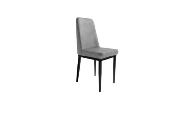 Pack de 4 sillas tapizadas en cuatro acabados con patas metálicas negras en ACEM