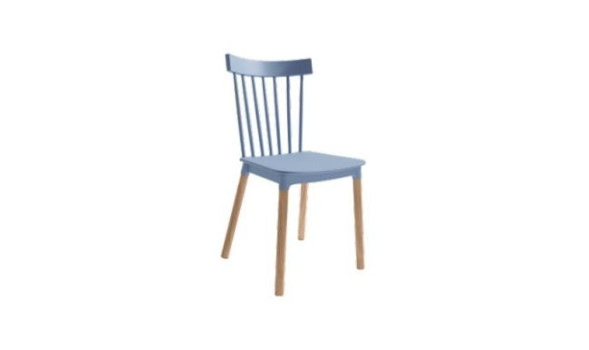 Pack de 4 sillas de polipropileno con patas de madera en ACEM