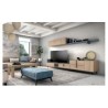 Mueble de TV  con estantería y cajones en color madera natural en ACEM