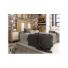 Dormitorio completo en polipiel blanco con acabado en madera en ACEM