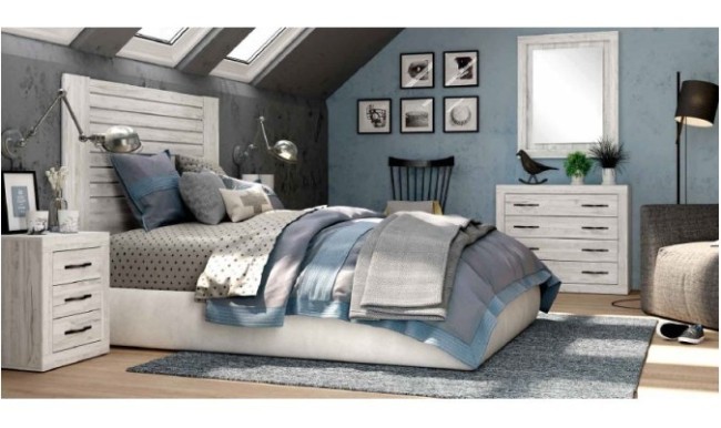 Dormitorio completo en madera Artic en ACEM