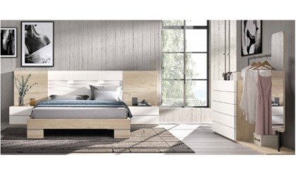 Dormitorio completo con acabados en madera habana en ACEM