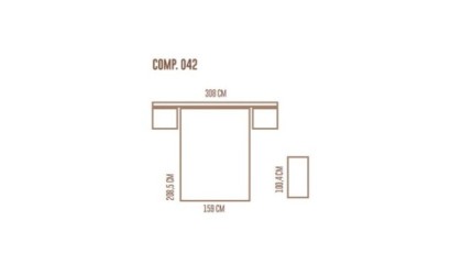 Dormitorio  tapizado crema, madera blanca y acabados en gris lacado en ACEM