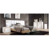 Dormitorio completo en madera color blanco mate con acabados en madera color natural en ACEM