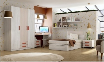 Dormitorio juvenil con armario moderno y barato en ACEM