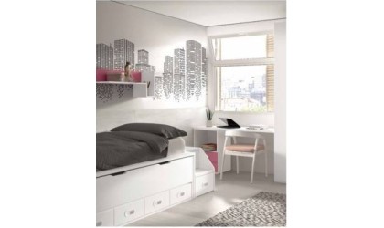 Dormitorio juvenil compacto bicama completo en ACEM