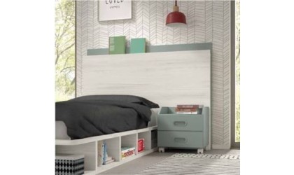 Dormitorio juvenil completo con escritorio armario y cama con conector USB en ACEM