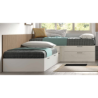 Dormitorio juvenil con dos camas, armario y escritorio en ACEM