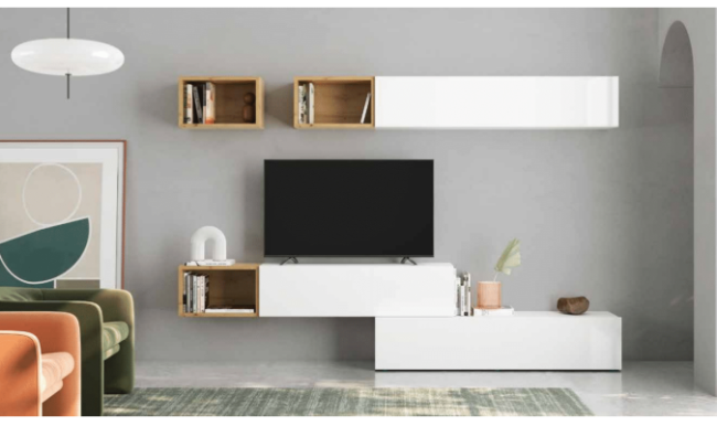 Muebles modulares de salón minimalista en ACEM