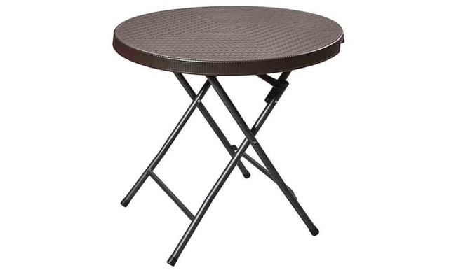 MESA REDONDA RZY-80L RATTAN MARRON 80cm en ACEM