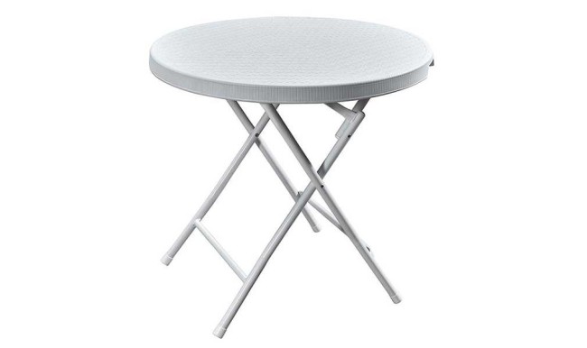 MESA REDONDA RZY-80L RATTAN BLANCA 80cm en ACEM