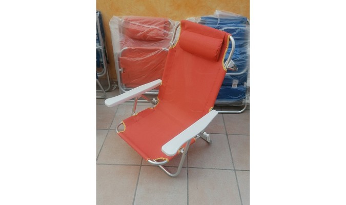 SILLA PLAYA W2010-5 ALUM.TEXT.2x1 560gr.NARANJA en ACEM