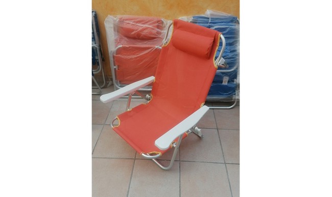 SILLA PLAYA W2010-5 ALUM.TEXT.2x1 560gr.NARANJA en ACEM