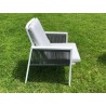 SET SICILY MESA + 6 SILLONES ALUM/TEXT.BLANCO en ACEM