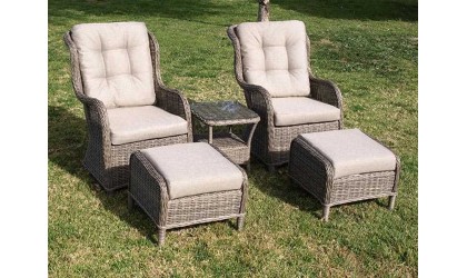 SET WM1038 ALUM/WICKER GRIS...