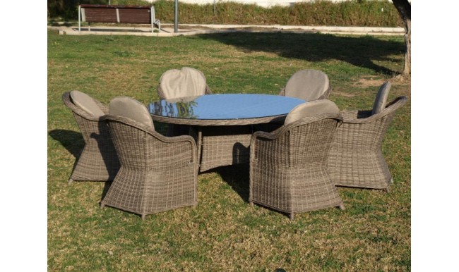 SET 150cm  WWA022 WICKER GRIS OSCURO en ACEM