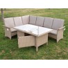 SET WM3312-3 SOFA RINC. ALUM/WICKER MARRON CLARO en ACEM