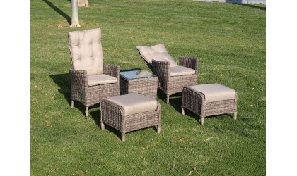 SET WM1036 ALUM/WICKER GRIS...