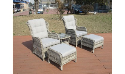 SET WRA1201 RELAX ALUM/WICKER TM1705 GRIS en ACEM