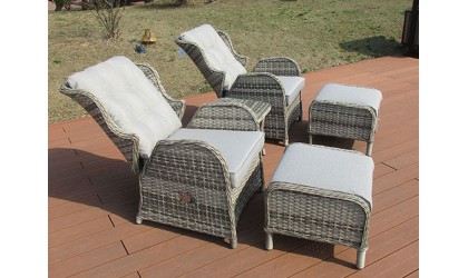 SET WRA1201 RELAX ALUM/WICKER TM1705 GRIS en ACEM