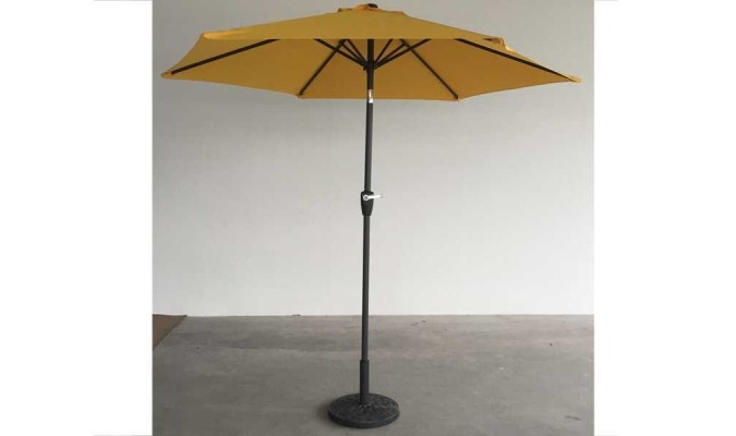 PARASOL ACERO 3Mts.SL-UM010 AMARILLO 6V C/MANIVELA en ACEM